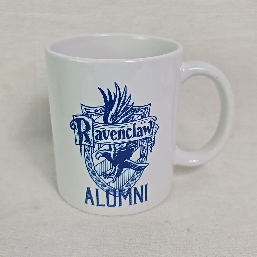 HARRY POTTER RAVENCLAW HOUSE ALUMNI 14oz WHITE CERAMIC RAVEN COFFEE MUG CUP